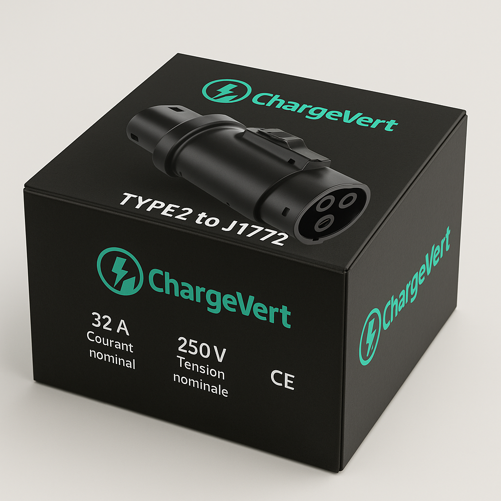 Adaptateur de Charge AC Type 2 (Mennekes) vers J1772 (Type 1) 32A 250V